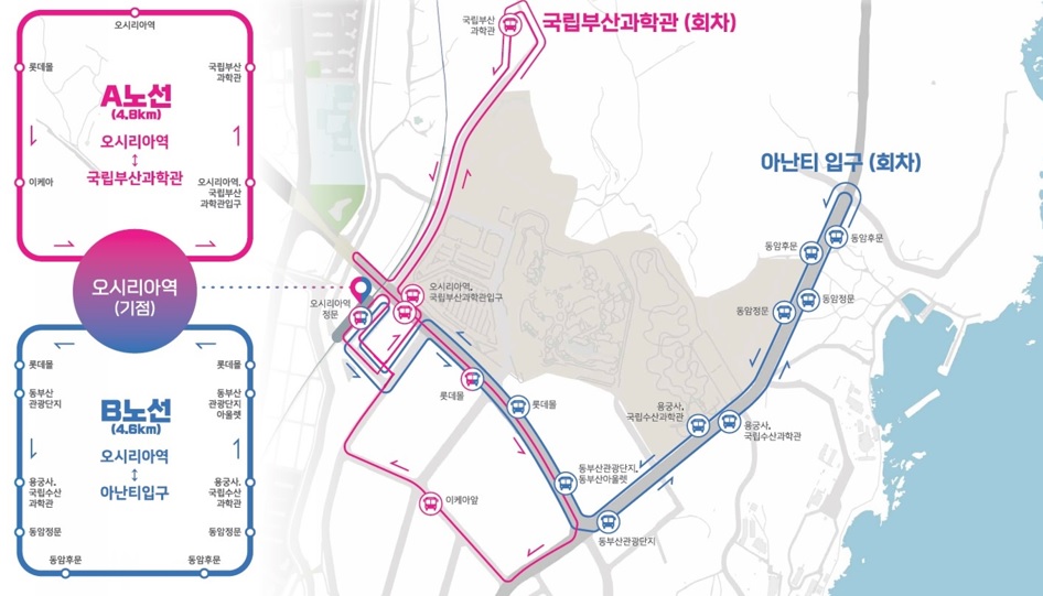 오시리아 시범운행지구 자율주행버스 노선도_축소